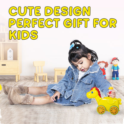 ToyBharat Push N Go Horse – A fun travel toy for kids aged 1-6 years with a realistic design. Made in India, safe and non-toxic, ideal for indoor and outdoor play. A perfect multicolour birthday gift for kids.