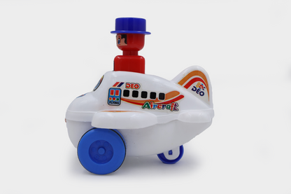 Toybharat Press N Go Aircraft |Multicolour | Travel Toys | Birthday Gift|Push n Go