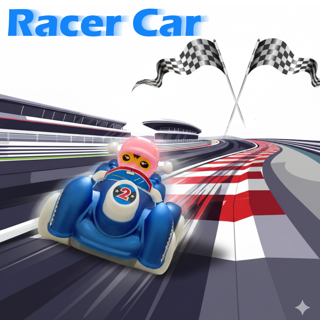 ToyBharat Racer Car is a Multicolour Friction Power Toy with a Realistic Design. Perfect Gift for Kids aged 1–6 Years. Safe, Non-Toxic, and ideal for exciting indoor and outdoor play adventures.