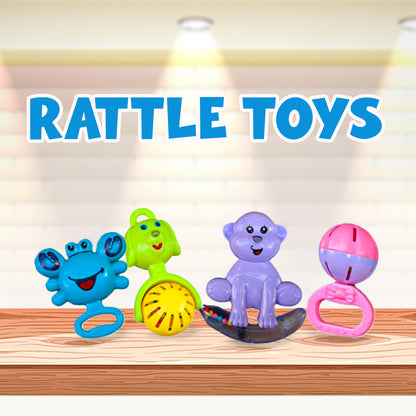 ToyBharat  Rattle Toy 4Pcs Set | Interactive Toy | Musical toy | Pack of 4 | Gift Toy