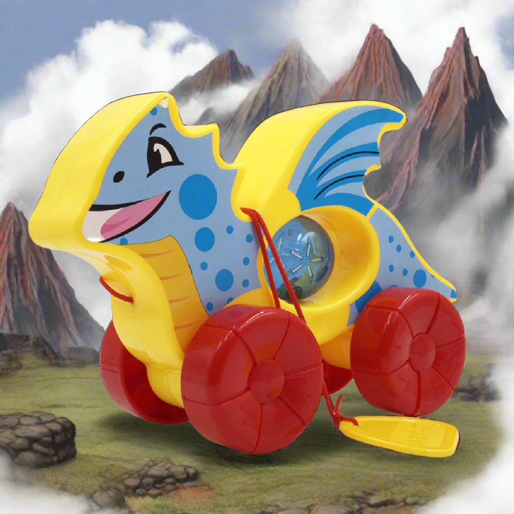 Toybharat Pulling Rattling dragon |Multicolour | Kids Gift |Pull Along ...