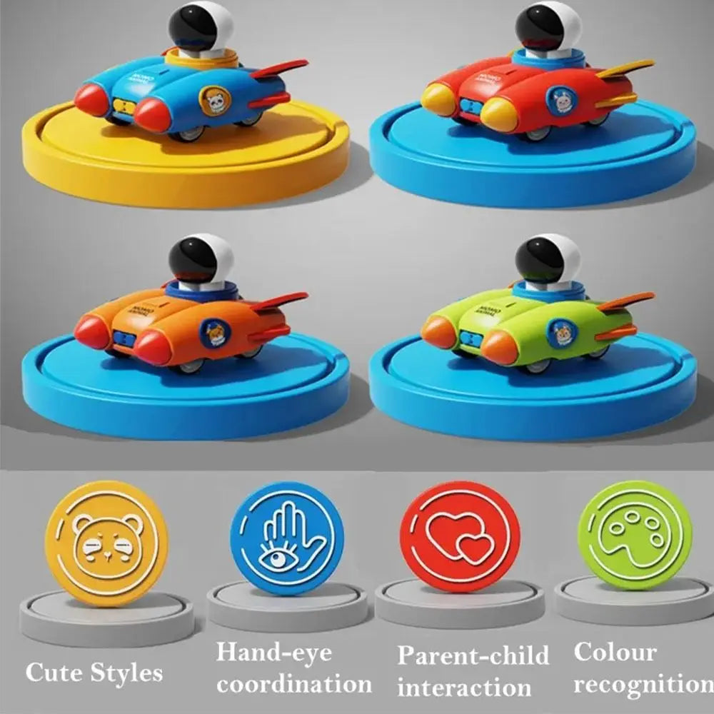 ToyBharat Pressing Go Rocket is a multicolour Push N Go toy that zooms forward with a simple press. Safe, non-toxic, and fun, it’s a perfect birthday gift for kids aged 1–6 for indoor and outdoor play.