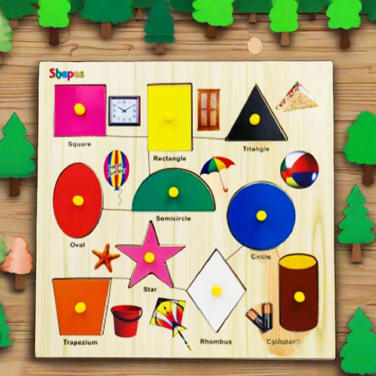 Wooden Shapes  Puzzle For Kids