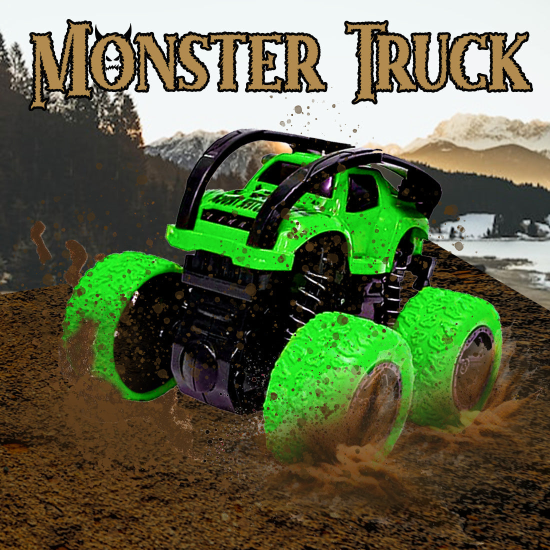 ToyBharat Monster Truck Tractor  Friction Powered 360|Doll & Play Set | Pack of 2