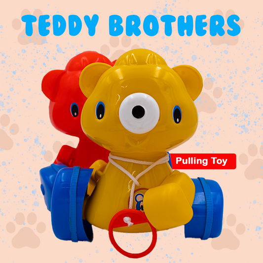 Toybharat Unisex Kids For My Teddy Brothers |Multicolour | Birthday Gift |Pull Along Toy