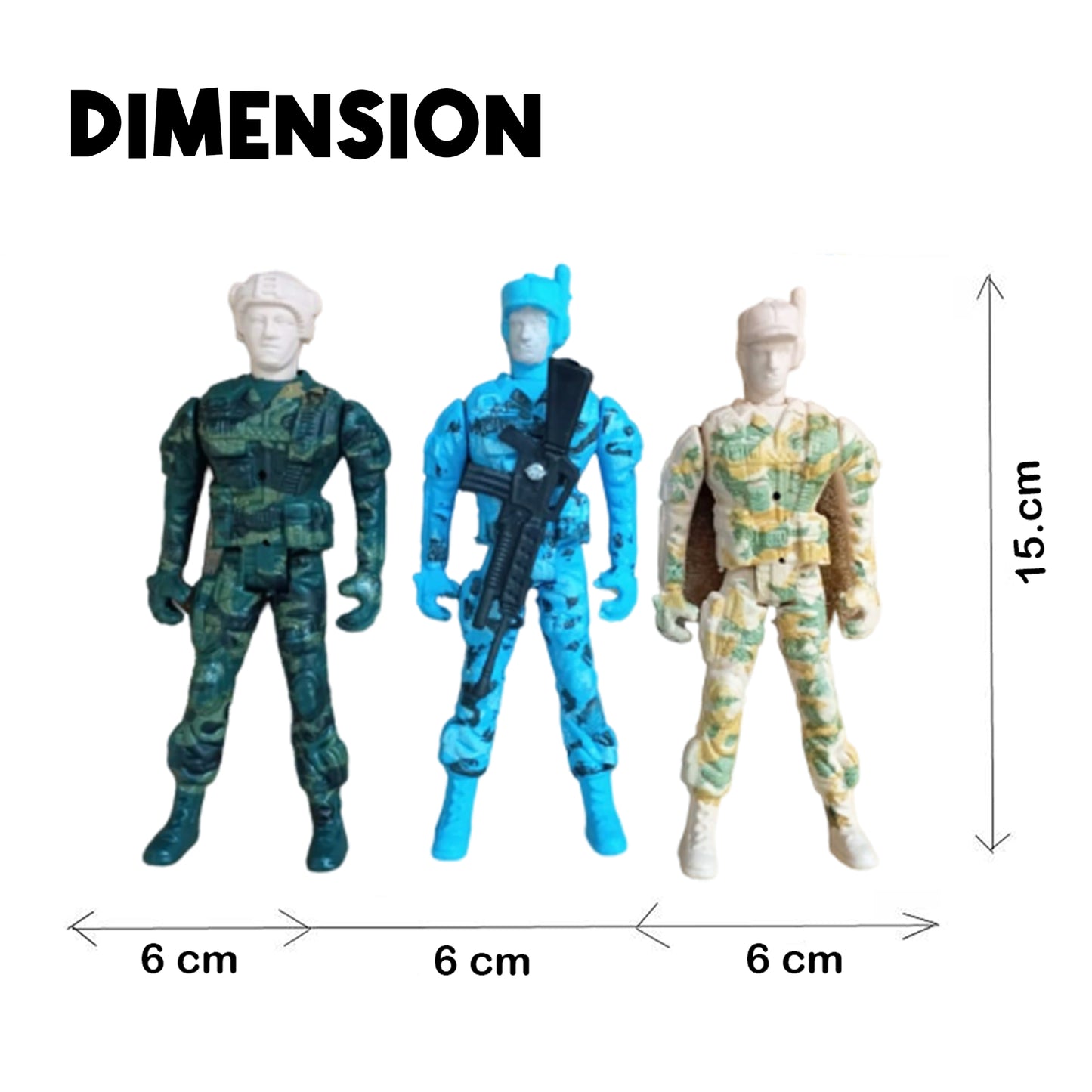 ToyBharat Soldier Set Army Toys Figure for Children| 3PCs Soldiers Set for Kids |Toy for Boys and Girls Military Action Figures Battlefield Playset Education Toys for 3+ Year Old