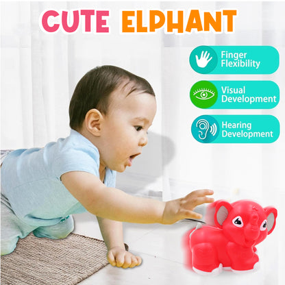 ToyBharat Cute Elephant Friction Powered |Interactive toys | Friction Powered Toys
