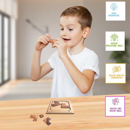 Toybharat Wooden ZIg Zac Puzzle Game Board Game Puzzle Toy (Multicolour) for Adults Family Contemporary Manufacture And Unisex Kids (Colour May Differ)