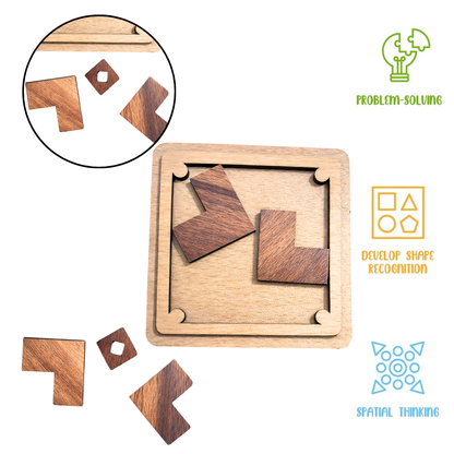 Toybharat Wooden ZIg Zac Puzzle Game Board Game Puzzle Toy (Multicolour) for Adults Family Contemporary Manufacture And Unisex Kids (Colour May Differ)