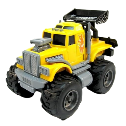 ToyBharat Monster Wheel Truck Toy with friction-powered, flashing lights, and music. A fun and educational emergency vehicle toy for boys and girls age 3+, ideal for birthdays and learning play.