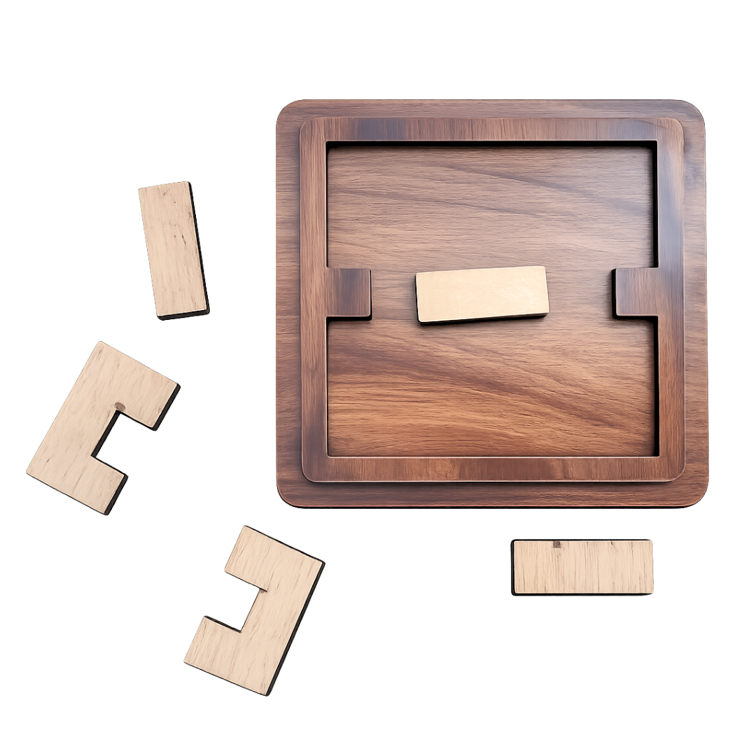 Toybharat Wooden Plus Puzzle (Multicolour) Geometry Game (Wooden) For Unisex Kids