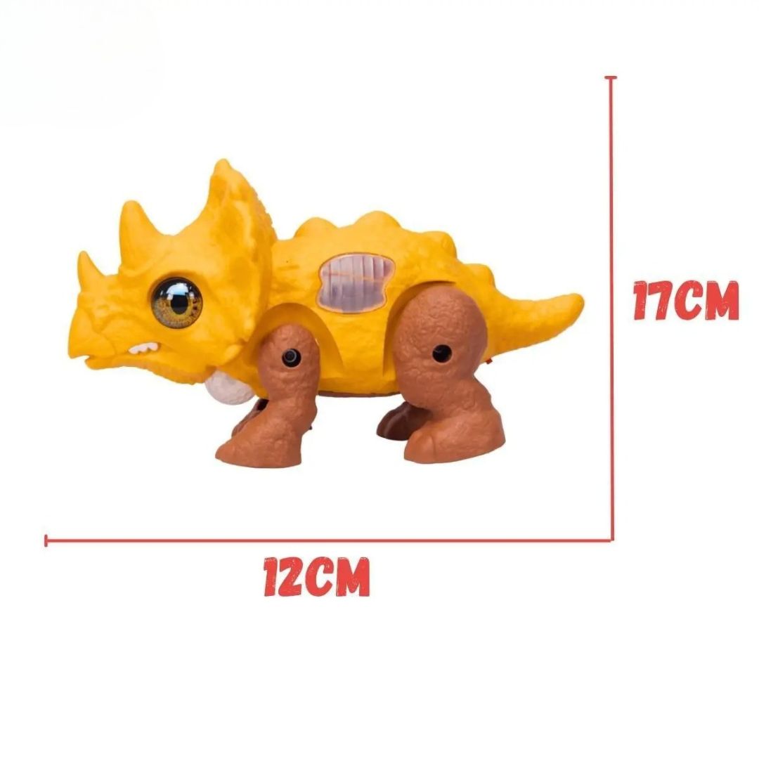 ToyBharat Musical Crawling Dino| Battery Operated | flashing lights, and music. A fun and educational toy for boys and girls age 3+, ideal for birthdays and learning play.