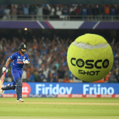 Toybharat Cosco Shot Cricket / Tennis Ball Set of 2 Pcs. | Green Color| Activity Toy | Birthday Gift for Boys and Girls | Game & Sports|