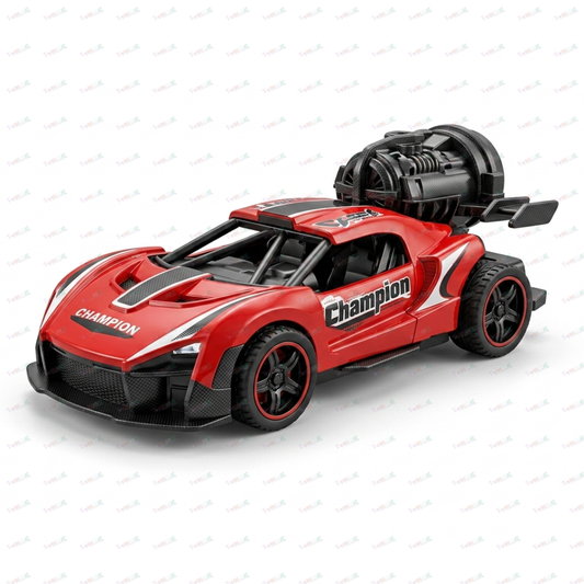 ToyBharat Pull Back Musical Smoke Racing Car ( Multicolour)Toy for Kids Age 3 + Years- Friction-Powered Racing Cars, Pull Back Off-Road Vehicles, Inertia, Best Gift for Boys |