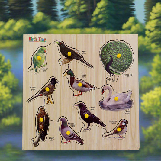 Wooden  Big Birds Puzzles Toy For Kids