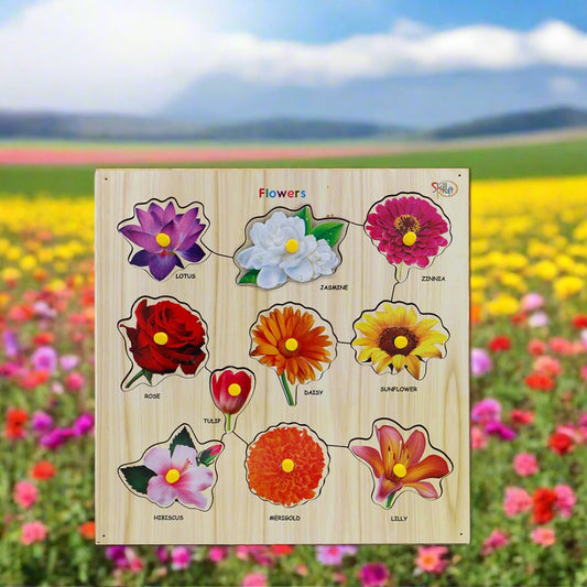 Wooden Flowers Puzzles For Kids