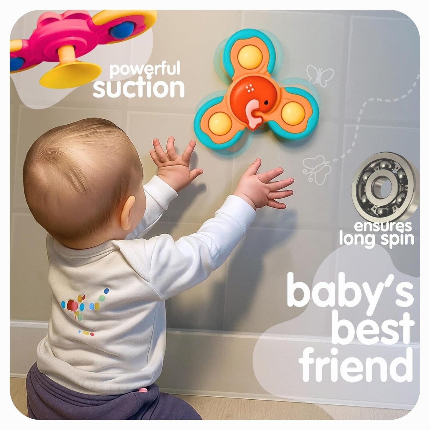 ToyBharat Baby Spinner Set of 3 is a multicolour interactive toy set that promotes motor skills and sensory play. Safe, non-toxic, and perfect for indoor and outdoor fun. A great birthday gift for baby boys and girls.