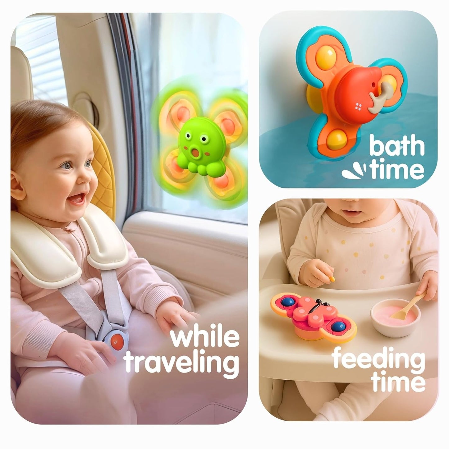 ToyBharat Baby Spinner Set of 3 is a multicolour interactive toy set that promotes motor skills and sensory play. Safe, non-toxic, and perfect for indoor and outdoor fun. A great birthday gift for baby boys and girls.