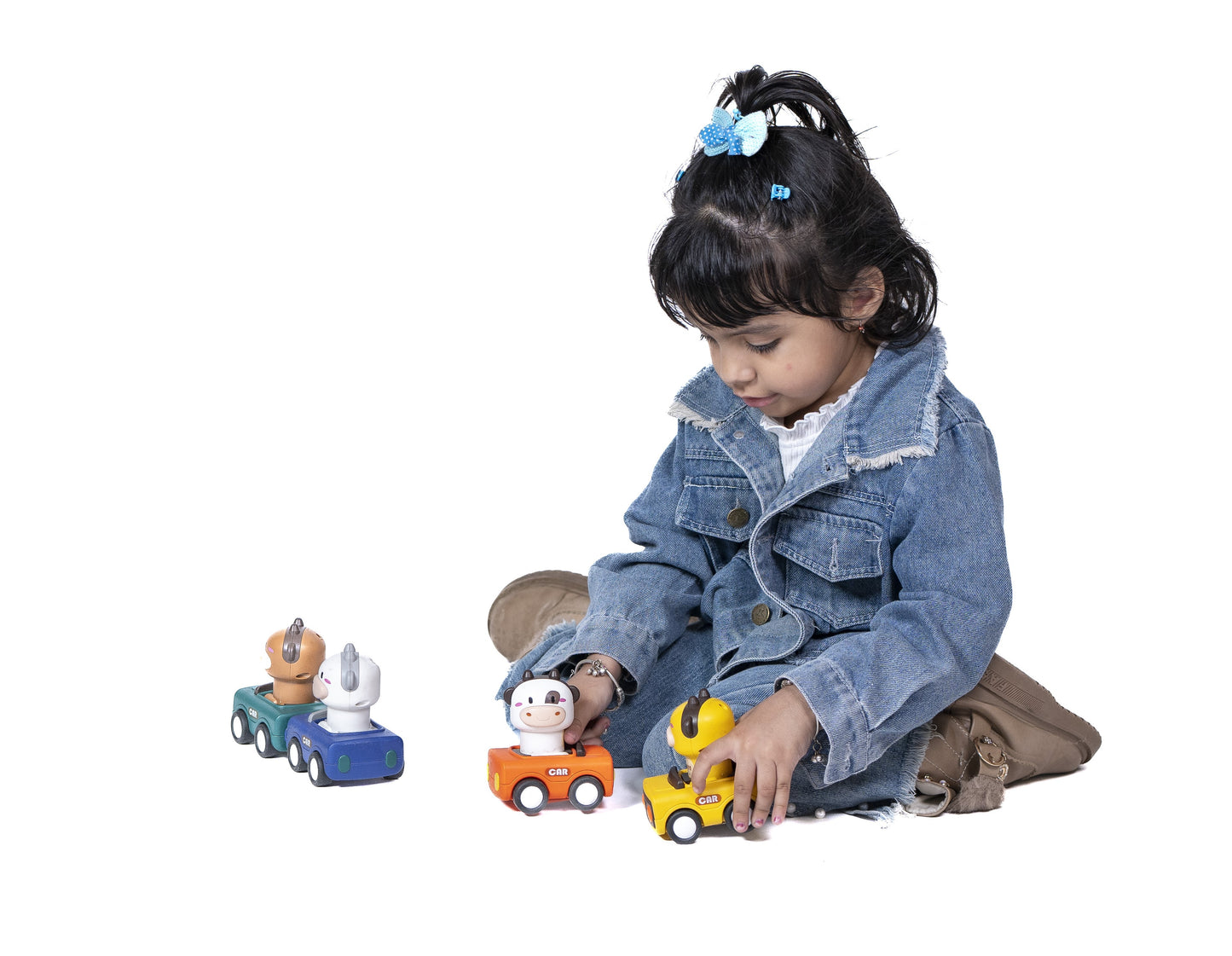 Toybharat Unisex Kids For Pressing go Animal Car | Multicolor | Push N Go Toys | Kids Gift