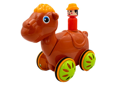 Toybharat Unisex Kids For Push N Go Camel | Multicolor | Travel Toys | Push N Go