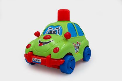 Toybharat Unisex Kids For Push N Go Cartoon Car |Multicolour | Travel Toys | Birthday Gift