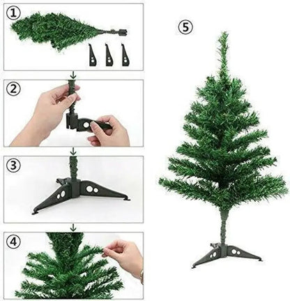 Toybharat Green Christmas Tree Decoration | Easy to Assemble | Festive Home Décor | Table Top | Without Light Only Tree