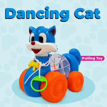 Toybharat Unisex Kids For Dancing Cat |Multicolour | Travel Toys | Gift |Pull Along Toy