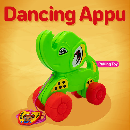 Toybharat Unisex Kids For Dancing Appu |Multicolour | Travel Toys | Toy | Pull Along Toy