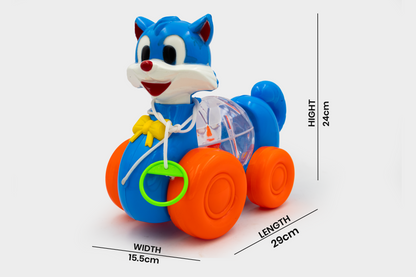 Toybharat Unisex Kids For Dancing Cat |Multicolour | Travel Toys | Gift |Pull Along Toy