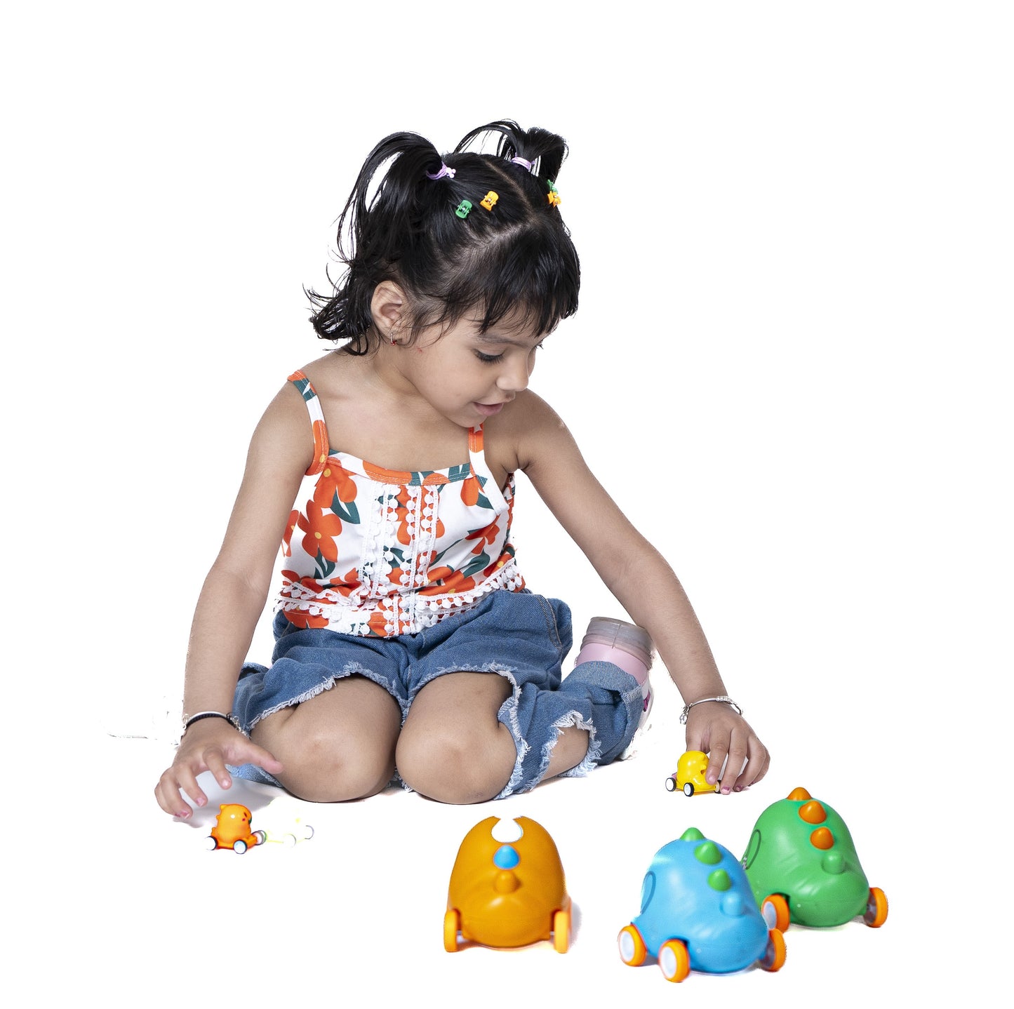 Toybharat Unisex Kids For Dinosaur with Baby |Multicolour |Friction Power Toys| Toys Gift