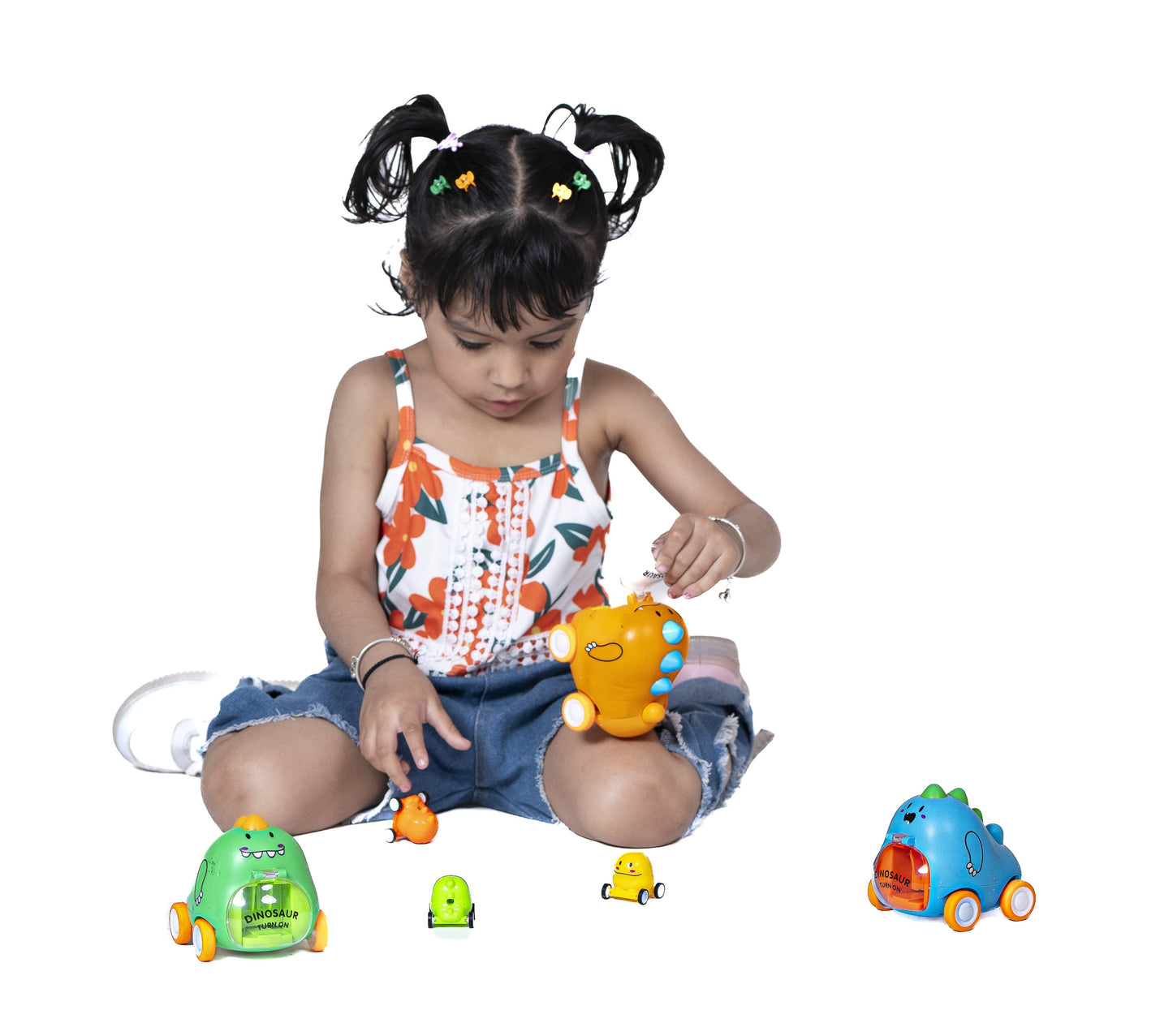 Toybharat Unisex Kids For Dinosaur with Baby |Multicolour |Friction Power Toys| Toys Gift