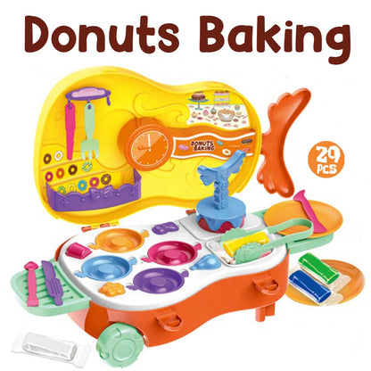 Toybharat Unisex Kids For Donut Kitchen Set |Multicolor | Travel Toys | Doll & Play Set