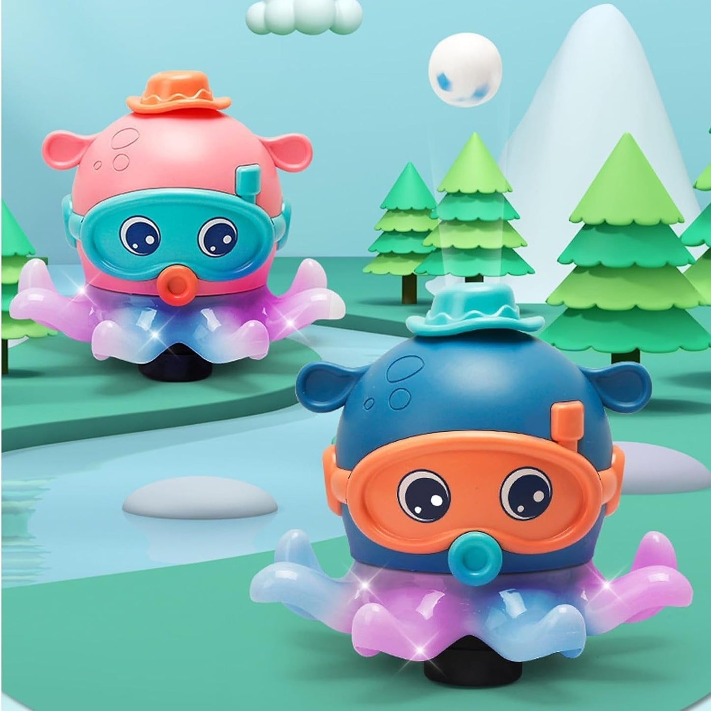 ToyBharat Floating Ball Octopus Toy for Kids (Ages 1–6) features a fun balancing ball design that boosts motor skills and coordination. Made in India, safe, non-toxic, ideal for indoor-outdoor play and gifting.