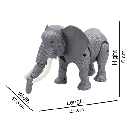 ToyBharat Light N Sound Walking Elephant| Electronics Toy| Musical & Light Toy | Multicolour | Birthday Gift for kids |