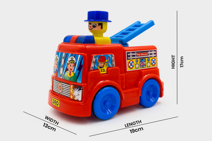 Toybharat Unisex Kids For Push N Go Fire Brigade |Multicolour | Push N Go Toys | Kids Gift