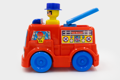 Toybharat Unisex Kids For Push N Go Fire Brigade |Multicolour | Push N Go Toys | Kids Gift