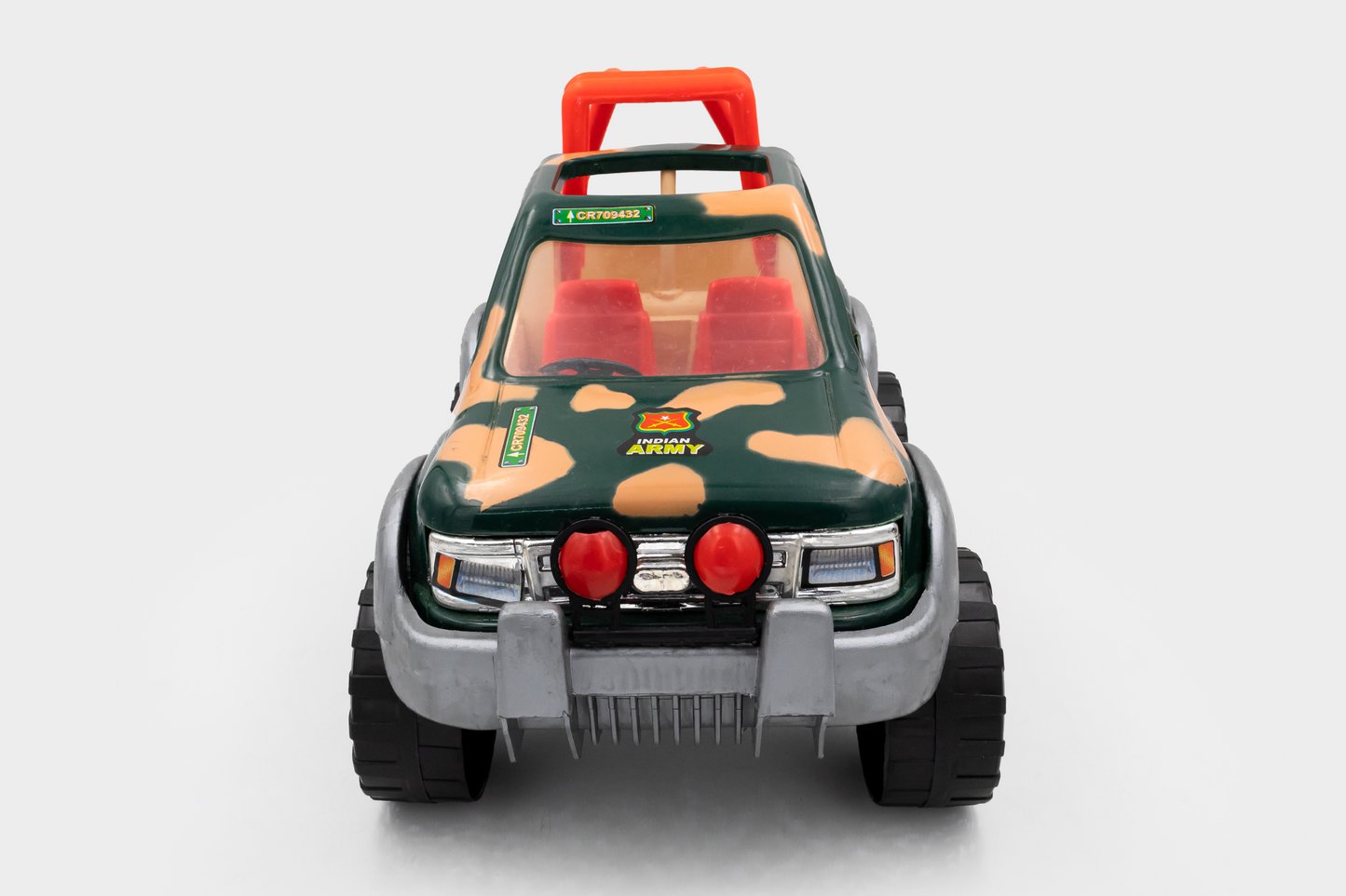 Toybharat Unisex Kids For Free Wheel Indian Army Jeep |Multicolour |Friction Power Toys