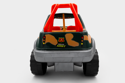 Toybharat Unisex Kids For Free Wheel Indian Army Jeep |Multicolour |Friction Power Toys