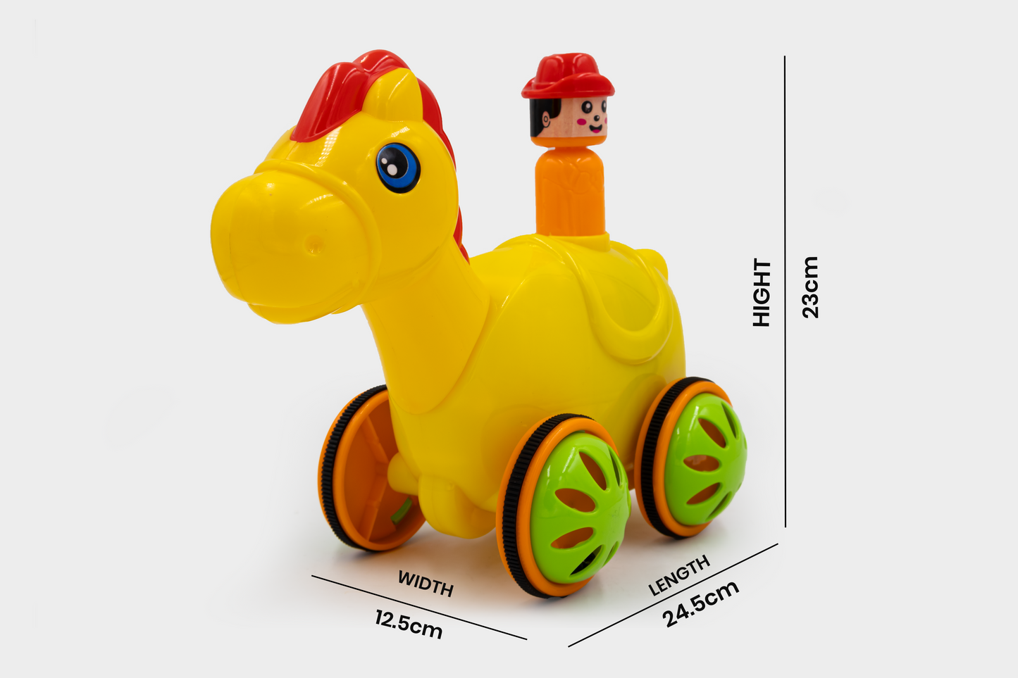 Toybharat Unisex Kids For Push N Go Horse |Multicolour | Travel Toys | Birthday Gift