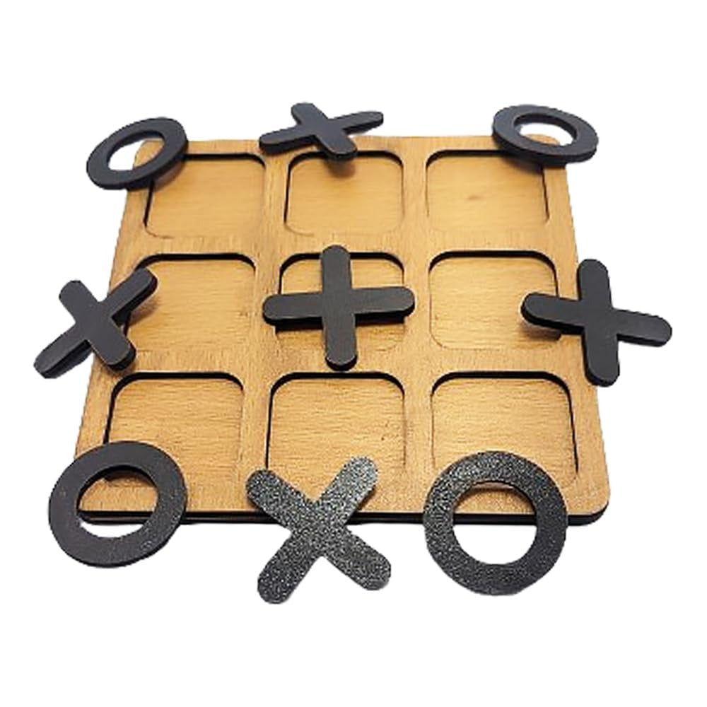 Toybharat Tic Tac Toe Puzzle Game Board Game Puzzle Toy (Multicolour) for Adults Family Contemporary Manufacture And Unisex Kids (Colour May Differ)