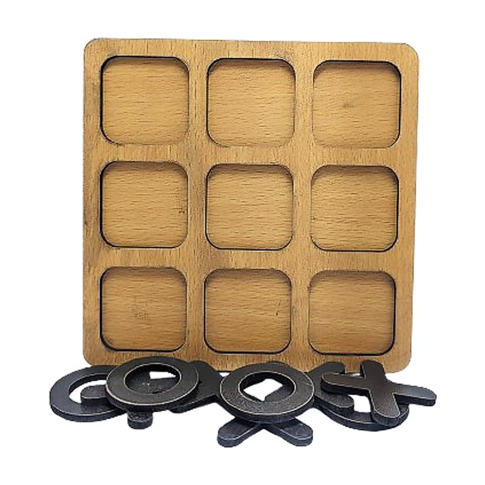 Toybharat Tic Tac Toe Puzzle Game Board Game Puzzle Toy (Multicolour) for Adults Family Contemporary Manufacture And Unisex Kids (Colour May Differ)