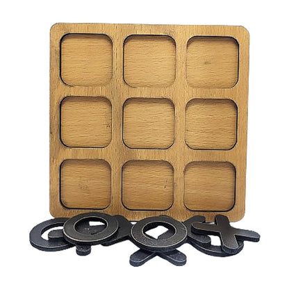 Toybharat Tic Tac Toe Puzzle Game Board Game Puzzle Toy (Multicolour) for Adults Family Contemporary Manufacture And Unisex Kids (Colour May Differ)