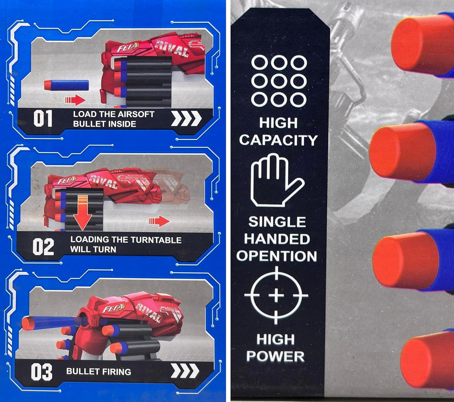 ToyBharat Feta Gun Toys for Kids 5 Years | (Multi Colour)Fun Target Shooting Feta Gun with 20 Soft Foam Dart Bullets | Feta Toy Gun for Boys, Girls, Teen, Adults | Birthday Gift - Made in India