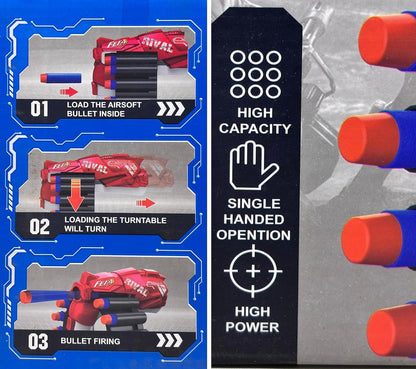 ToyBharat Feta Gun Toys for Kids 5 Years | (Multi Colour)Fun Target Shooting Feta Gun with 20 Soft Foam Dart Bullets | Feta Toy Gun for Boys, Girls, Teen, Adults | Birthday Gift - Made in India