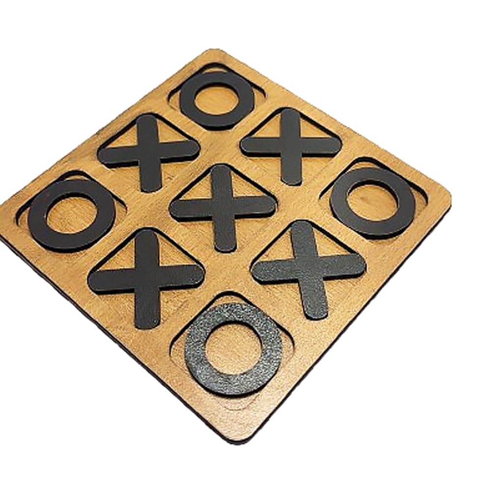 Toybharat Tic Tac Toe Puzzle Game Board Game Puzzle Toy (Multicolour) for Adults Family Contemporary Manufacture And Unisex Kids (Colour May Differ)