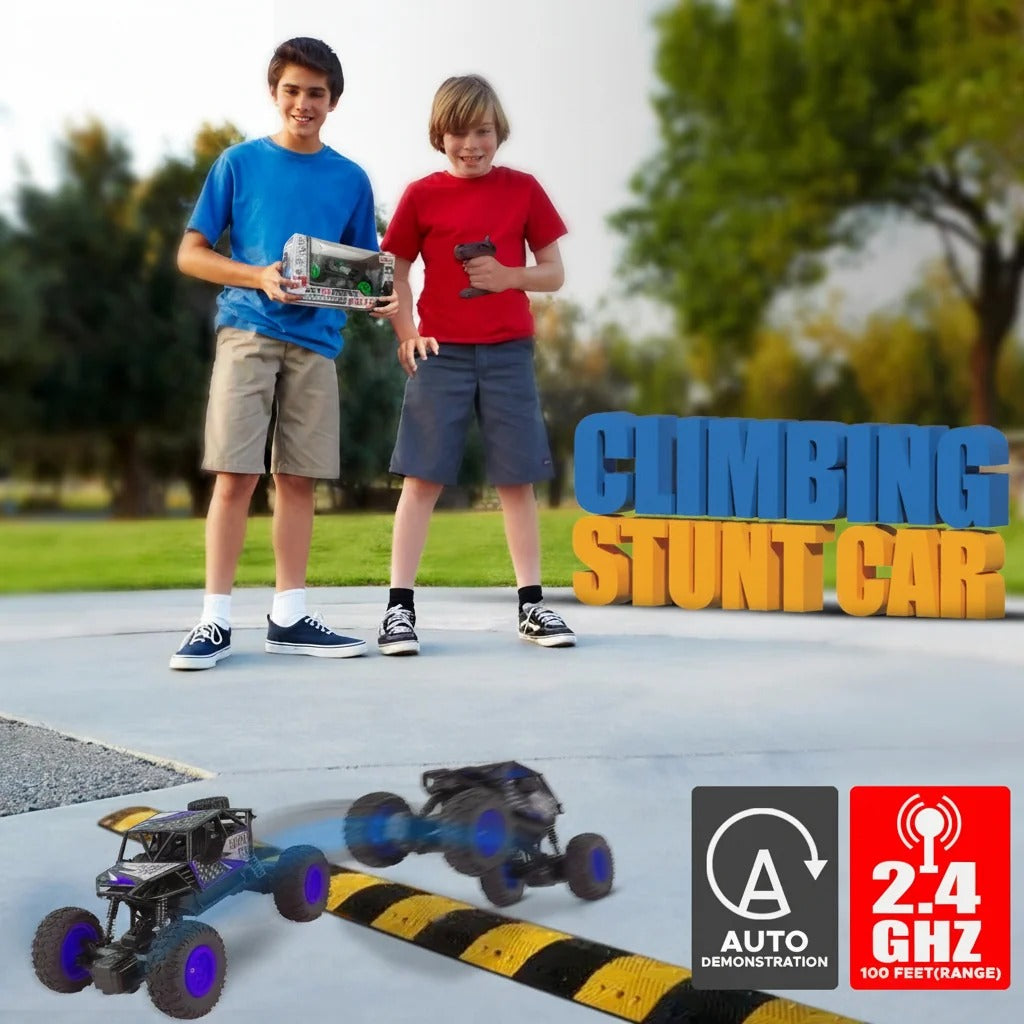 ToyBharat RC Monster Remote Control Car is a powerful multicolour electronic car toy with stunt action. Safe, durable, and exciting for kids, it's ideal for indoor and outdoor play and makes a thrilling gift.