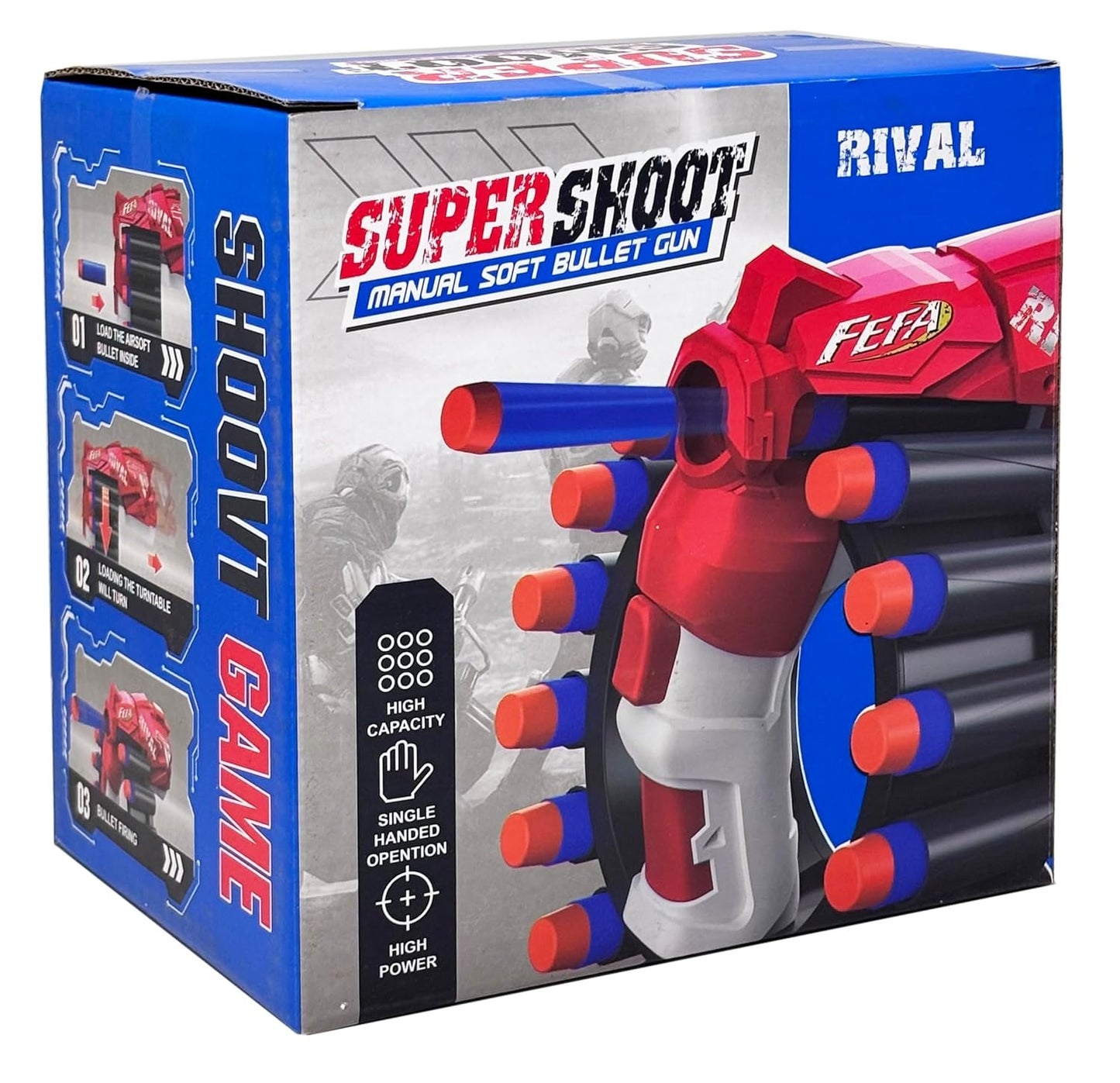 ToyBharat Feta Gun Toys for Kids 5 Years | (Multi Colour)Fun Target Shooting Feta Gun with 20 Soft Foam Dart Bullets | Feta Toy Gun for Boys, Girls, Teen, Adults | Birthday Gift - Made in India