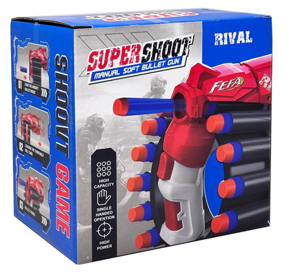 ToyBharat Feta Gun Toys for Kids 5 Years | (Multi Colour)Fun Target Shooting Feta Gun with 20 Soft Foam Dart Bullets | Feta Toy Gun for Boys, Girls, Teen, Adults | Birthday Gift - Made in India