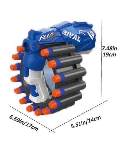 ToyBharat Feta Gun Toys for Kids 5 Years | (Multi Colour)Fun Target Shooting Feta Gun with 20 Soft Foam Dart Bullets | Feta Toy Gun for Boys, Girls, Teen, Adults | Birthday Gift - Made in India