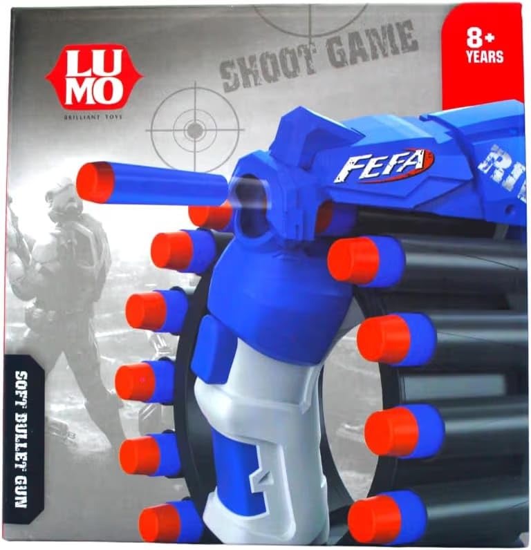 ToyBharat Feta Gun Toys for Kids 5 Years | (Multi Colour)Fun Target Shooting Feta Gun with 20 Soft Foam Dart Bullets | Feta Toy Gun for Boys, Girls, Teen, Adults | Birthday Gift - Made in India